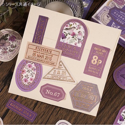 コラージュ ステッカー タグ レトロ アンティーク ラベル ジャンク