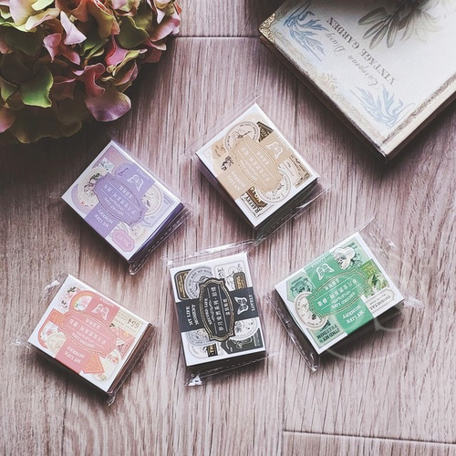 コラージュ ステッカー タグ レトロ アンティーク ラベル ジャンク