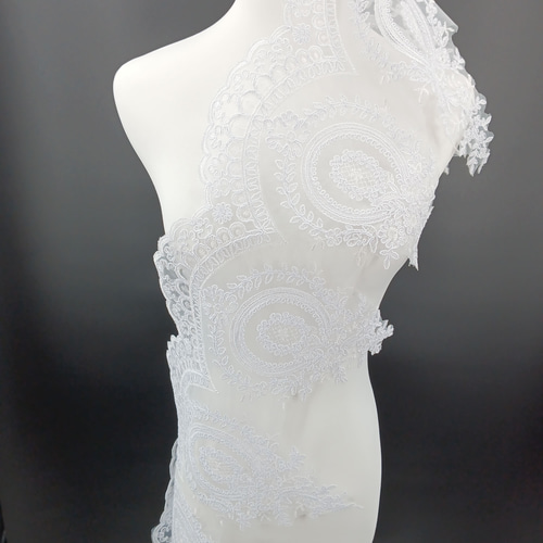 AZ377 長さ90CM お花モチーフレース モチーフリボン 刺繍レース バレエ