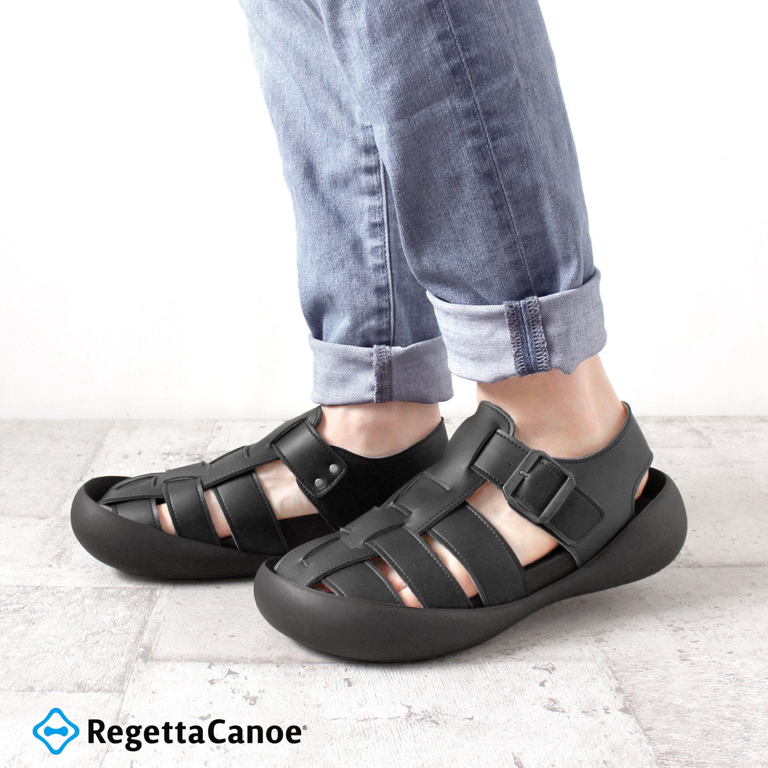 メンズビッグフットライト グルカサンダル リゲッタカヌー　RegettaCanoe CJMB-2510 履きやすい