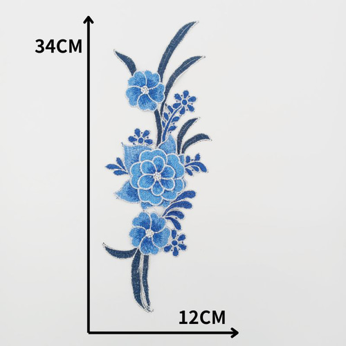 AZ383 花柄モチーフレース 立体お花襟刺繍レース 新体操 衣装 AZ383 花柄モチーフレース 立体お花襟刺繍レース 新体操 衣装
