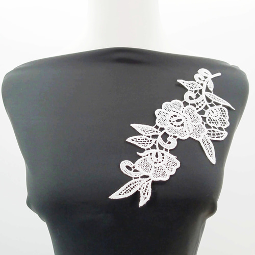 AZ388 2枚ペア 花柄モチーフレース 襟レース 刺繍レース 社交