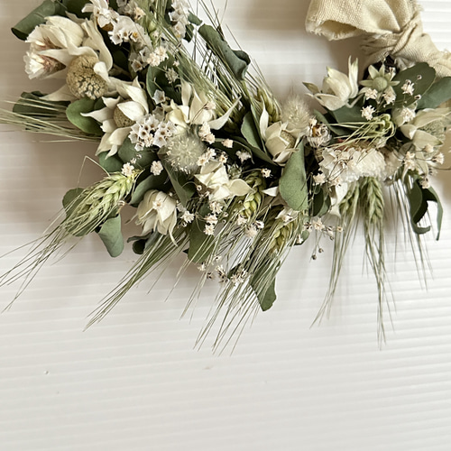 ドライフラワー麦ナチュラルリース リース Rest garden 通販 17706582