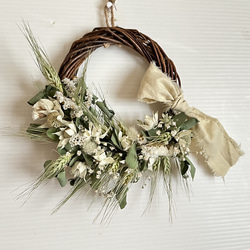 ドライフラワー麦ナチュラルリース リース Rest garden 通販 17706582
