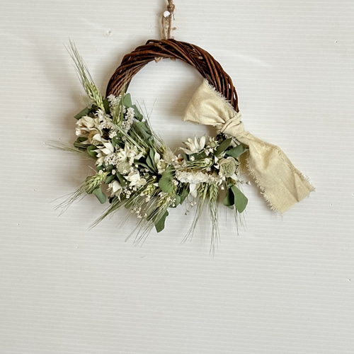 ドライフラワー麦ナチュラルリース リース Rest garden 通販 17706582