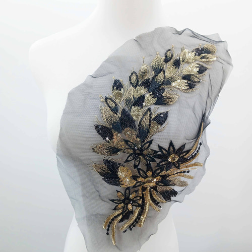 AZ389 花柄モチーフレース 襟レース 刺繍レース 社交ダンス AZ389 花柄モチーフレース 襟レース 刺繍レース 社交ダンス