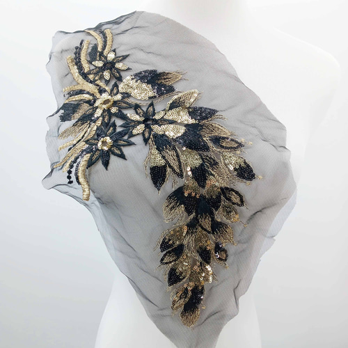 AZ389 花柄モチーフレース 襟レース 刺繍レース 社交ダンス AZ389 花柄モチーフレース 襟レース 刺繍レース 社交ダンス