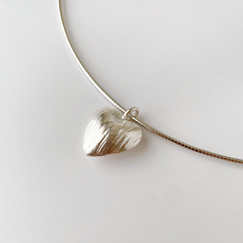 カレンシルバー ハートワイヤーネックレス 約40cm silver925