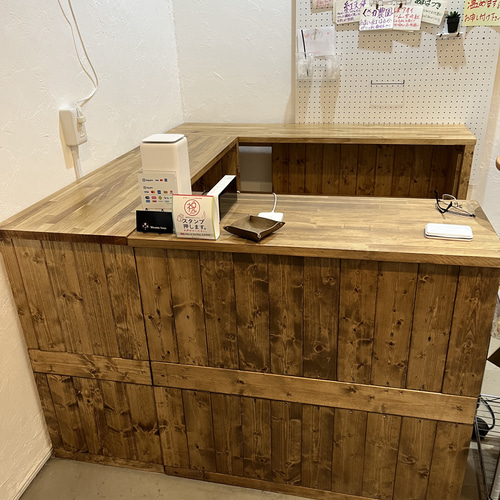 コの字】カウンター レジ 受付 幅140✖︎高さ90✖︎奥行き140センチ 机