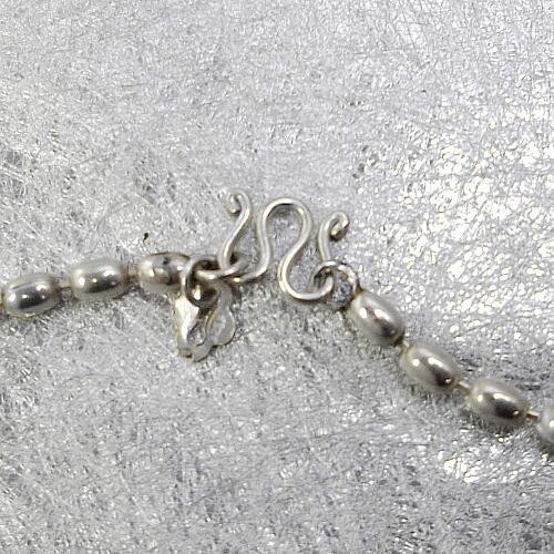 イタリア製 シルバー925 オーバルボールチェーン 楕円 ビーズ パール イタリア製 シルバー925 オーバルボールチェーン 楕円 ビーズ パール