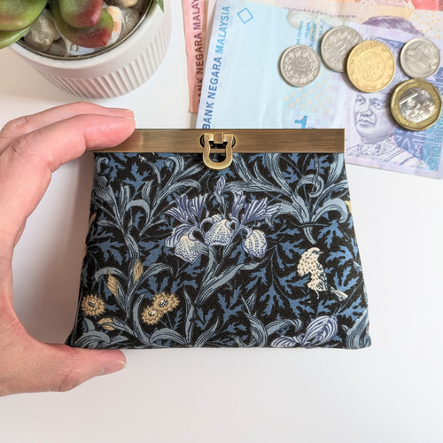 ウィリアムモリス お札が折れないがま口ミニ財布 modafabrics アイリス