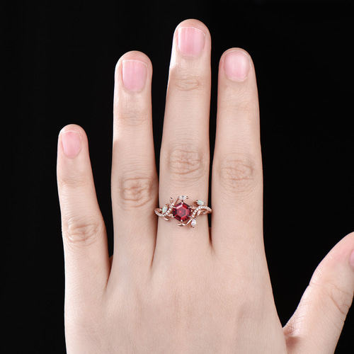 ヴィンテージ 7 月の誕生石 ルビー リング セット 10 月の誕生石