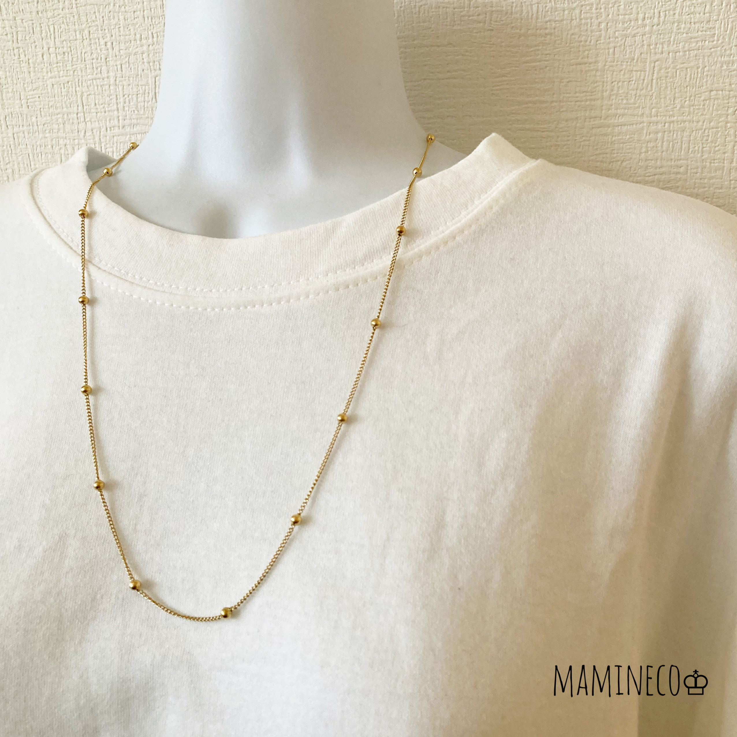 オレンジビーズ ロングネックレス Giorgio Armani