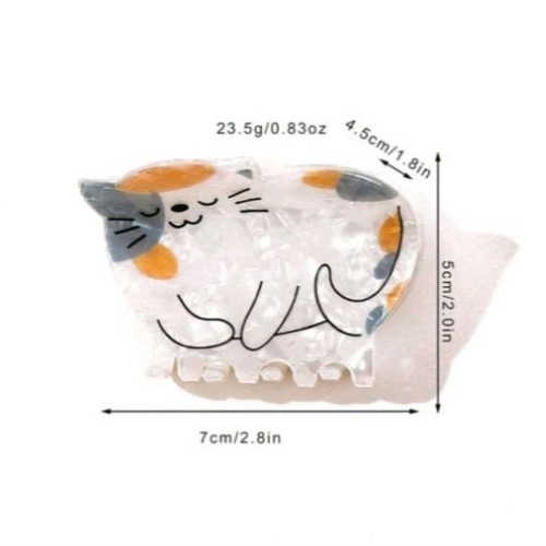 ヘアクリップバンスクリップ ネコ三毛猫可愛い韓国ククシュゼット好き