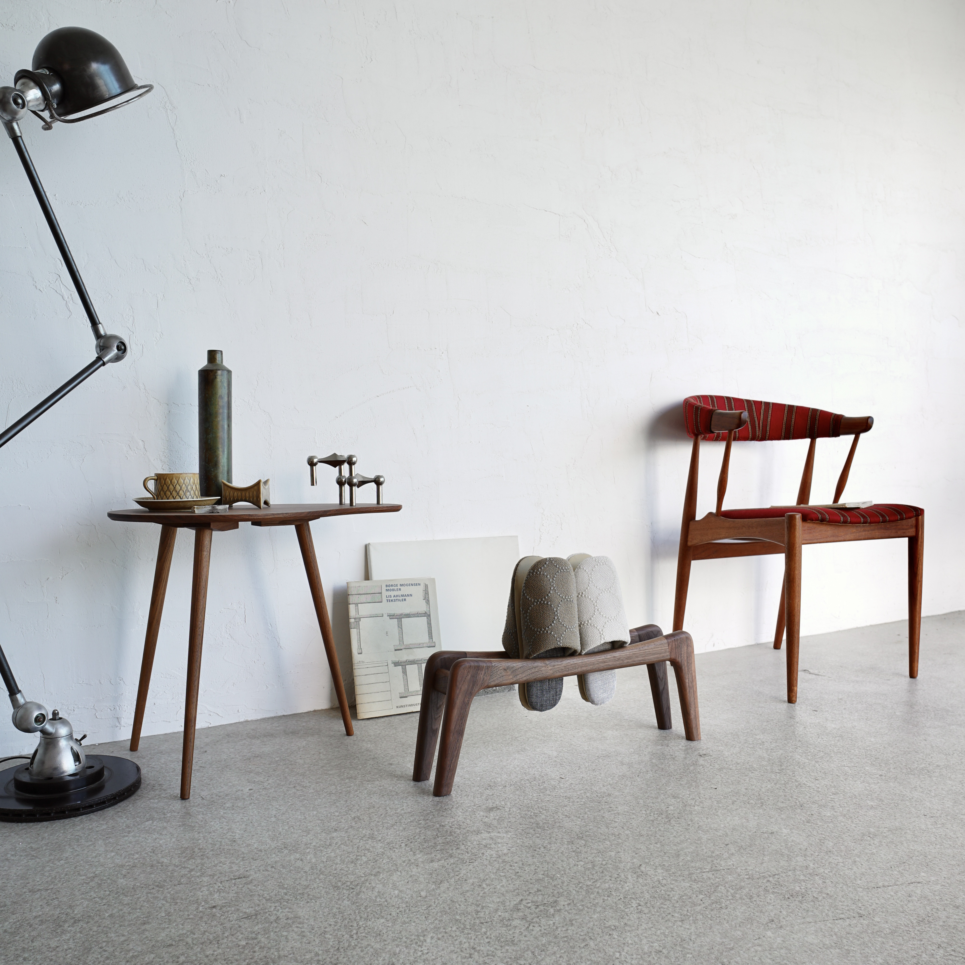 スリッパラック/ウォールナット無垢/SLIPPER RACK/木製/収納/玄関/スリッパ立て/スリッパ入れ/WALNUT