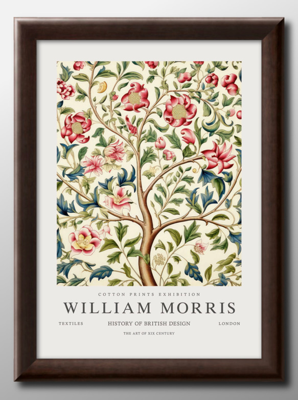 14847□ポスター アート 絵画『ウィリアム・モリス 花 フラワー』北欧