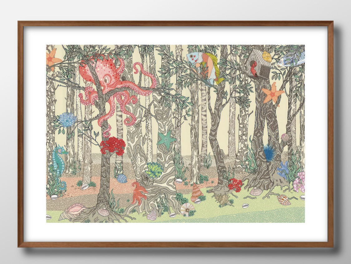 HOUSE IN THE FOREST A3サイズ アートポスター KLIPPAN ポスター HOUSE IN THE FOREST 2024 A3 | HOME
