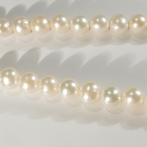 ホワイト大珠 淡水パールネックレス 9.5-10.5mm ☆清楚☆未使用☆美しい ホワイト大珠 淡水パールネックレス 9.5-10.5mm ☆清楚☆未使用☆美しい