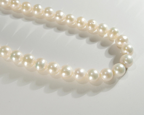天然ネックレス パール 真珠 粒 5.7〜5.8㎜ ホワイト系 留具SV ネックレス パール 真珠 貝パール 9mm ホワイト シルバー925 結婚式