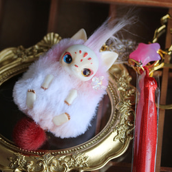 No.012 二頭身お狐(薄茶黄緑) ぬいぐるみ 工藤マリ絵 通販 18279322