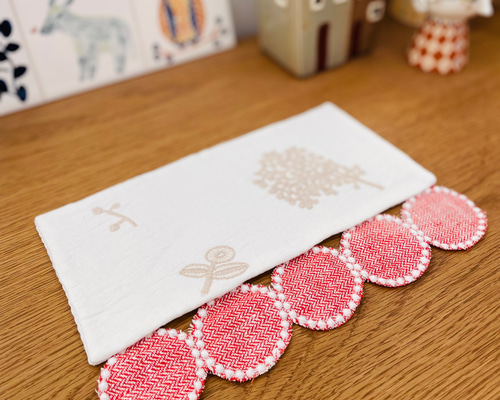 ⚮̈ミナペルホネン ハンドメイド⚮̈ マット(forest parade／tambourine