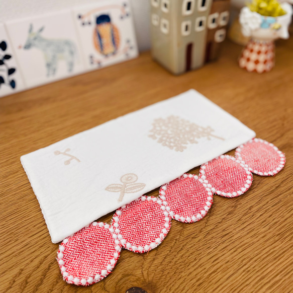 ⚮̈ミナペルホネン ハンドメイド⚮̈ マット(forest parade／tambourine