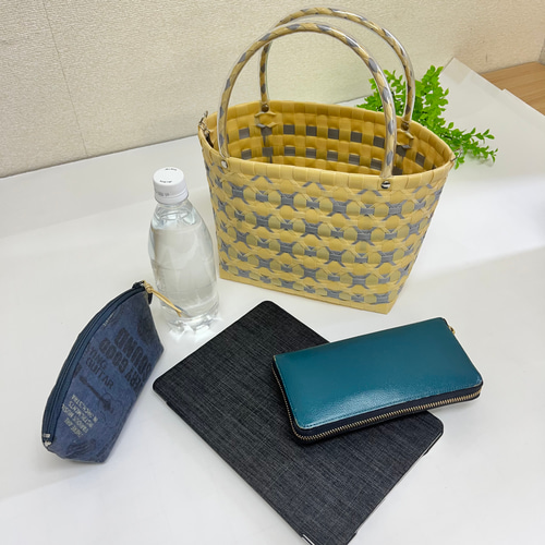 プラカゴ miniワイドサイズ miniW-1002 ベージュ*グレー 2way