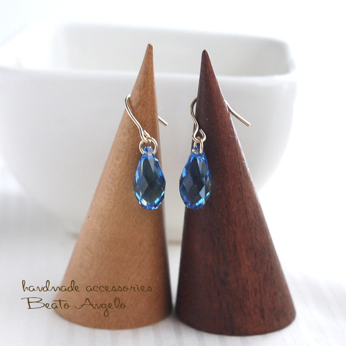 Shelby Aki★甲州貴石切子 ロッククリスタルピアス Shelby（シェルビー）甲州貴石切子のコレクションに限定ストーン