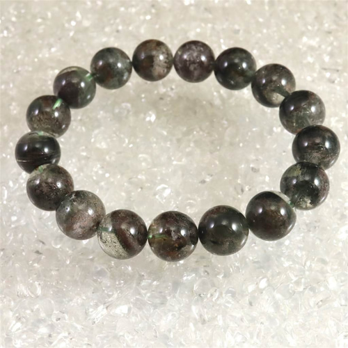 龍神ガーデンファントムクォーツ ダークカラー 12.5mmブレスレット