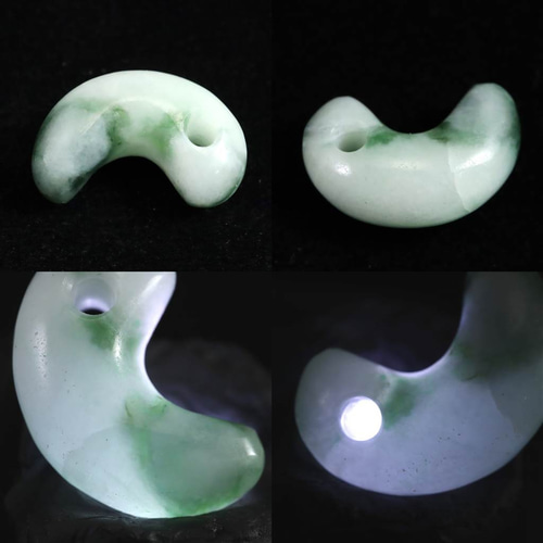 糸魚川翡翠 ヒスイ 小滝産 薄緑 21mm勾玉 ディレクトリカード付 4.3g