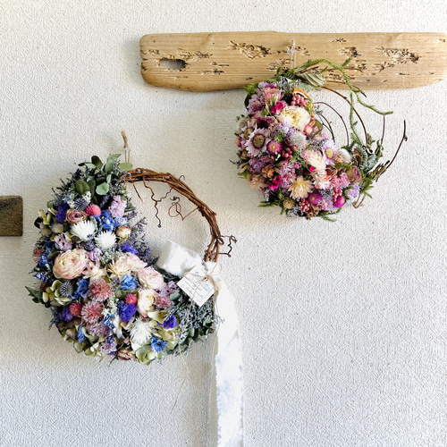 三日月リース ドライフラワーリース ドライフラワー リース