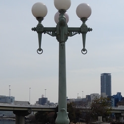 大阪泉州製４重ガーゼハンカチ　難波橋　サイズ3４ｃｍ角　綿100％ 4枚目の画像