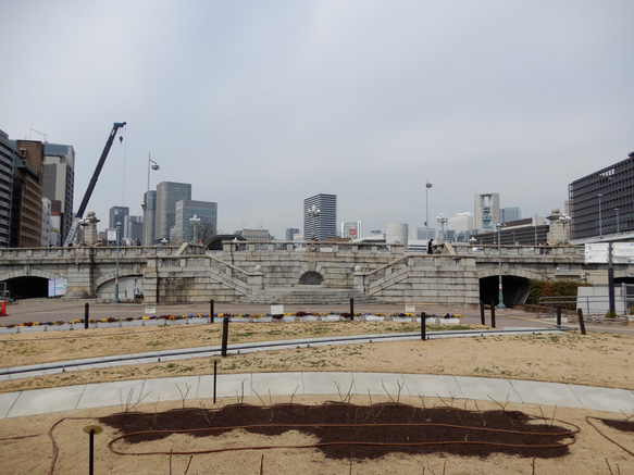 大阪泉州製４重ガーゼハンカチ　難波橋　サイズ3４ｃｍ角　綿100％ 5枚目の画像