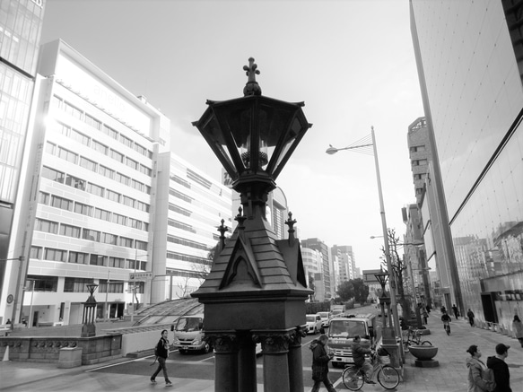 大阪泉州製４重ガーゼハンカチ　心斎橋（新柄）　サイズ34ｃｍ角　綿100％ 3枚目の画像