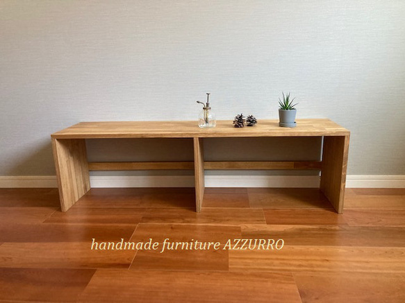 ハンドメイド　ラック　台　シェルフ　家具 ベンチシェルフ W120 机/テーブル/収納/テレビ台 棚・シェルフ