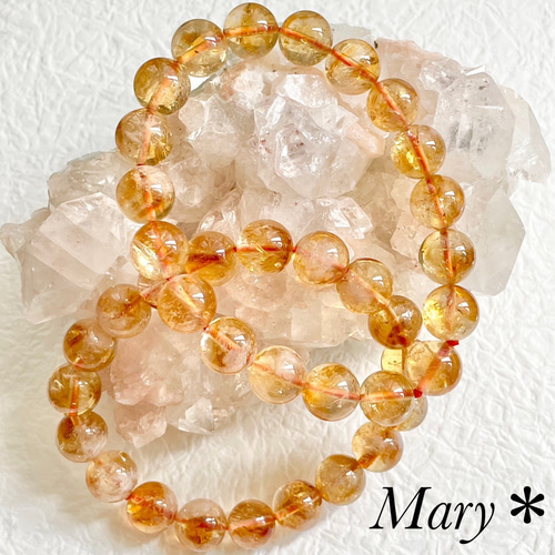 1575 エンジェルフェザーシトリン ブレスレット 天然石 誕生石