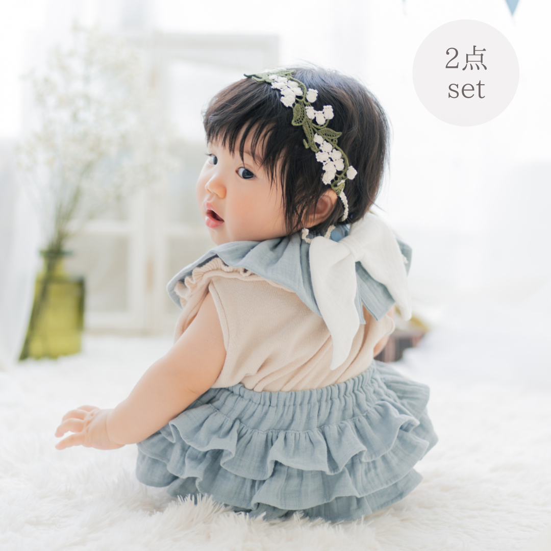 【美品22点】韓国子供服　まとめ売り　90 100 ベビー ヘアバンド ヒョウ柄 赤ちゃん グレー よかっ