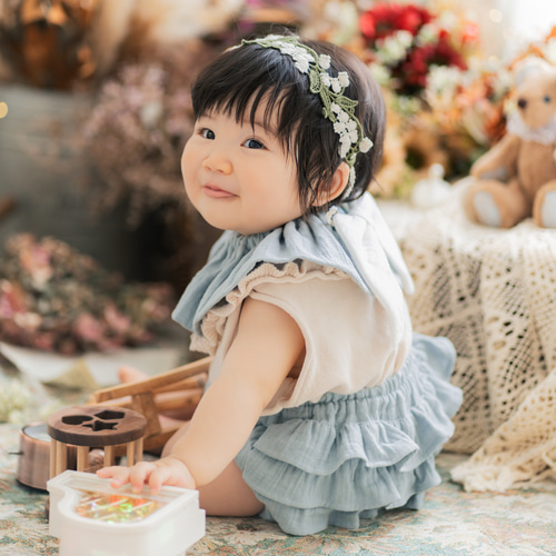 送料無料】X'masふりふりつけ襟スタイ&カボチャパンツ