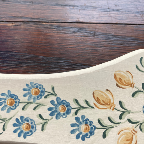 トールペイント作品　手描きデザインの木製ハンガー5本セット トールペイント作品 手描きデザインの木製ハンガー5本セット