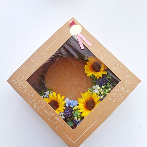 ＊ひまわり＊＊Natural＊爽やかグリーンリース☀︎ドライフラワーリース ひまわり＊＊Natural＊爽やかグリーンリース☀︎ドライフラワー