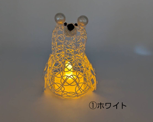 くまの灯り ランプシェード 水引ランプシェード 癒し ギフト 水引細工