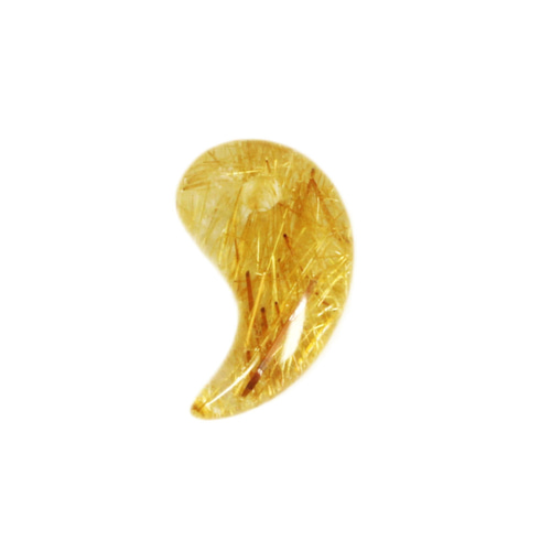 黄金針のエネルギーが凄い】一点物 ゴールドルチルクォーツ 勾玉 
