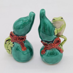 縁起物がえる 瓢箪 その他置物 かえる陶房「春雨」 通販 17709105