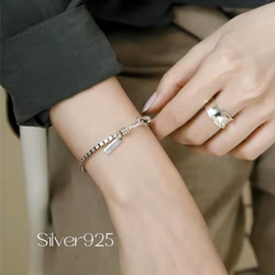 人気♪ Silver925 簡単着脱 フック式 ボックスチェーン ブレスレット