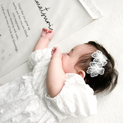 おめかしクリップ / ”ハレノヒ”【CF2】ベビーヘアクリップ ヘア