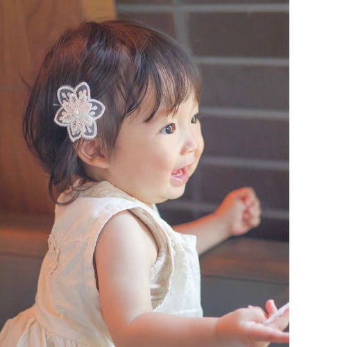 おめかしクリップ / ”ハレノヒ”【CF2】ベビーヘアクリップ ヘア