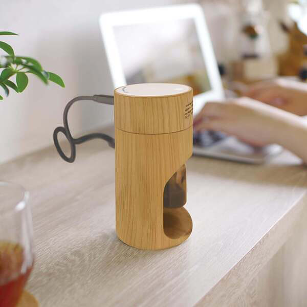 【名入れ】敬老の日 新築祝いや開業記念に　エッセンシャルオイル ディフューザー シリンダー ウッド