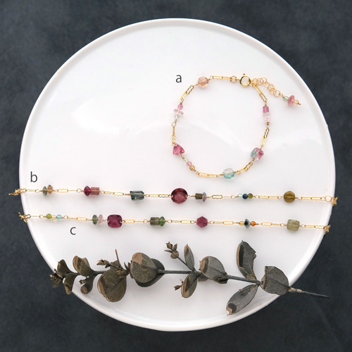 カラフル・トルマリンの夢の切れはしブレスレット ブレスレット leap