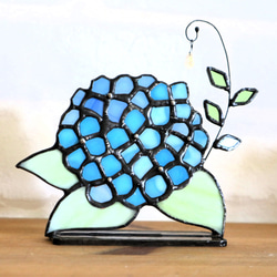 ステンドグラスサンキャッチャー・青い鳥（受注制作） サン