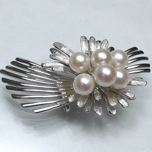 アコヤ本真珠ブローチ兼帯留め 超ボリューム 約6.5mmアップ日本産